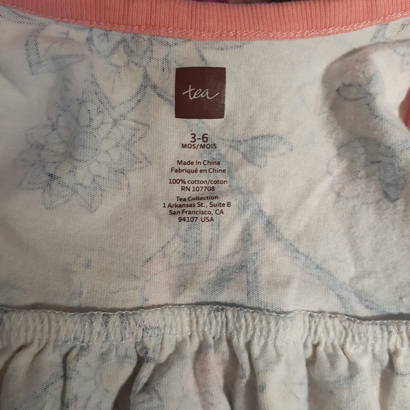 NWOT Tea Cream w/ Flowers Wrap Around Dress - Picture 5 of 5